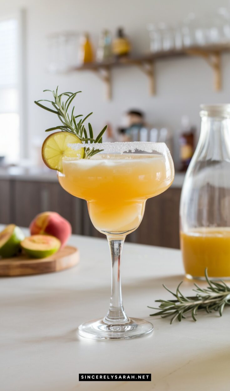 Peach Rosemary Margarita