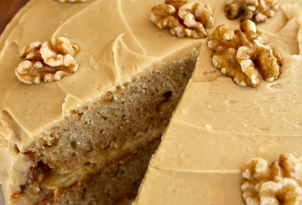 Banana Layer Cake with Maple Icing