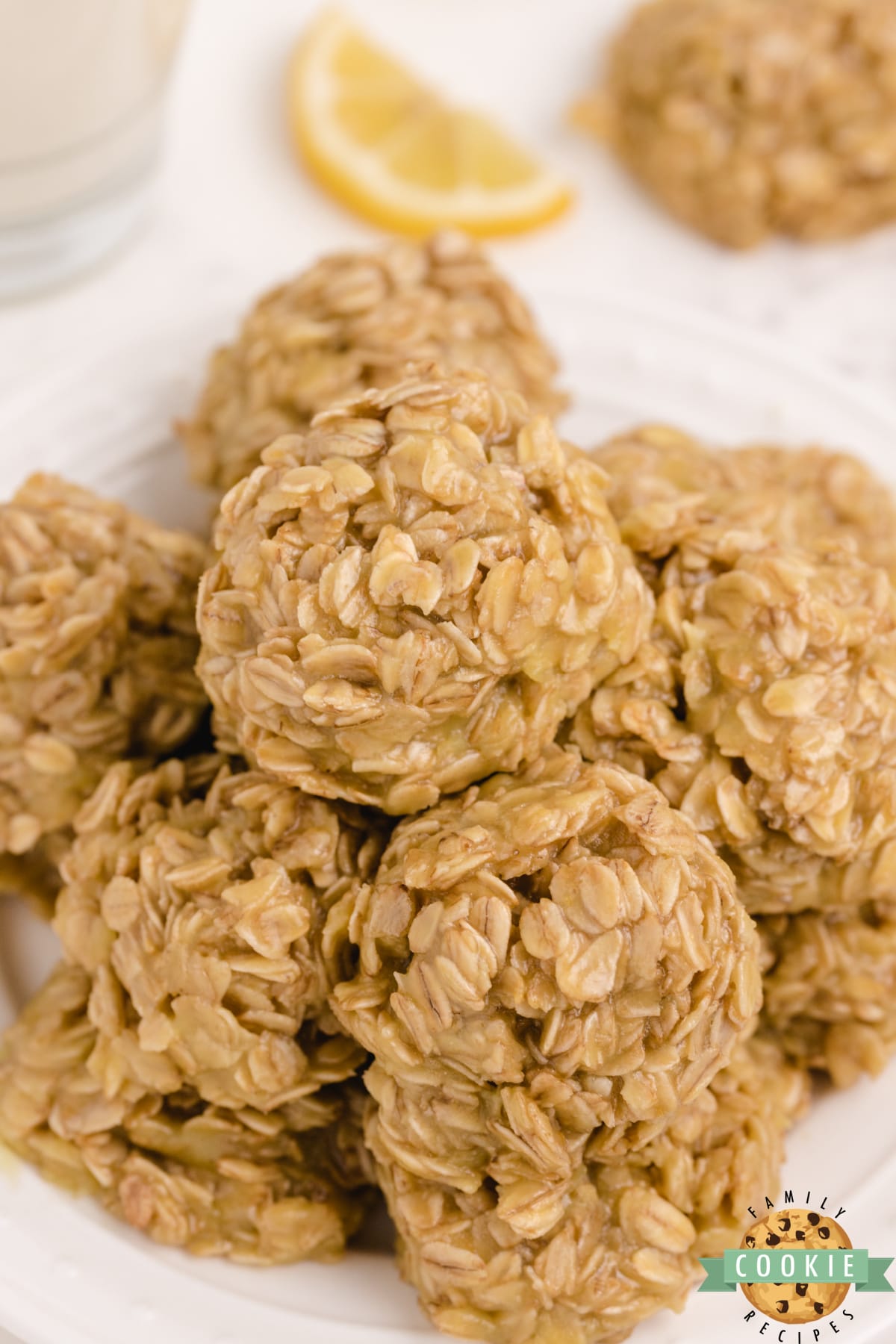 Lemon Oatmeal No-Bake Cookies