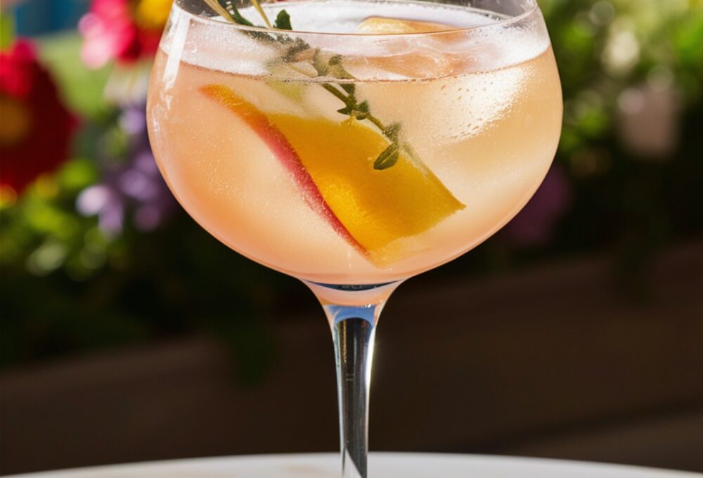 Peach Thyme Collins