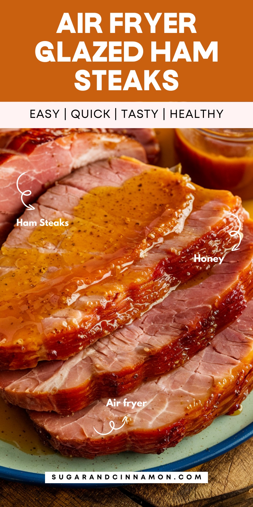 Air Fryer Glazed Ham Steaks
