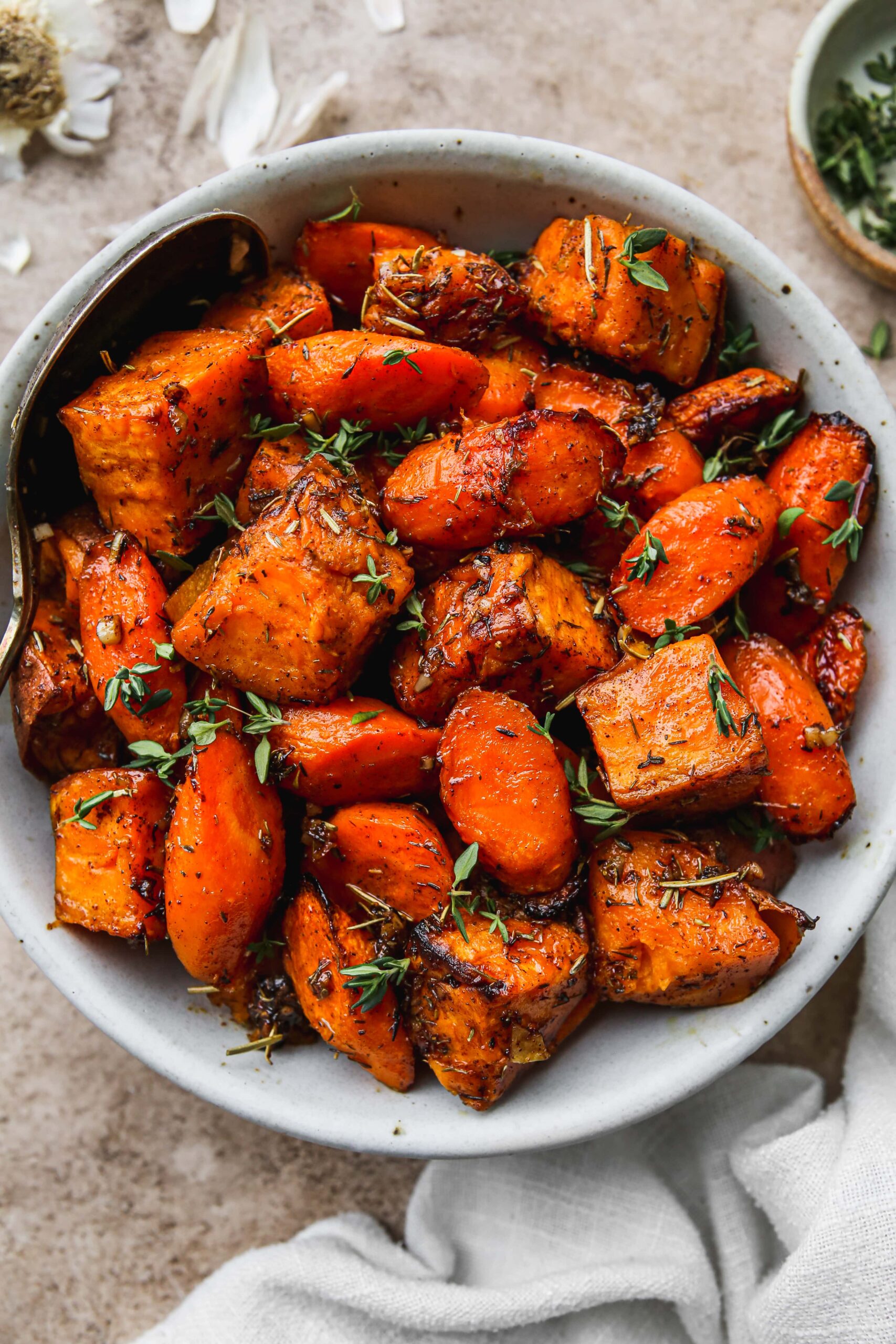 Easy Roasted Sweet Potatoes & Carrot