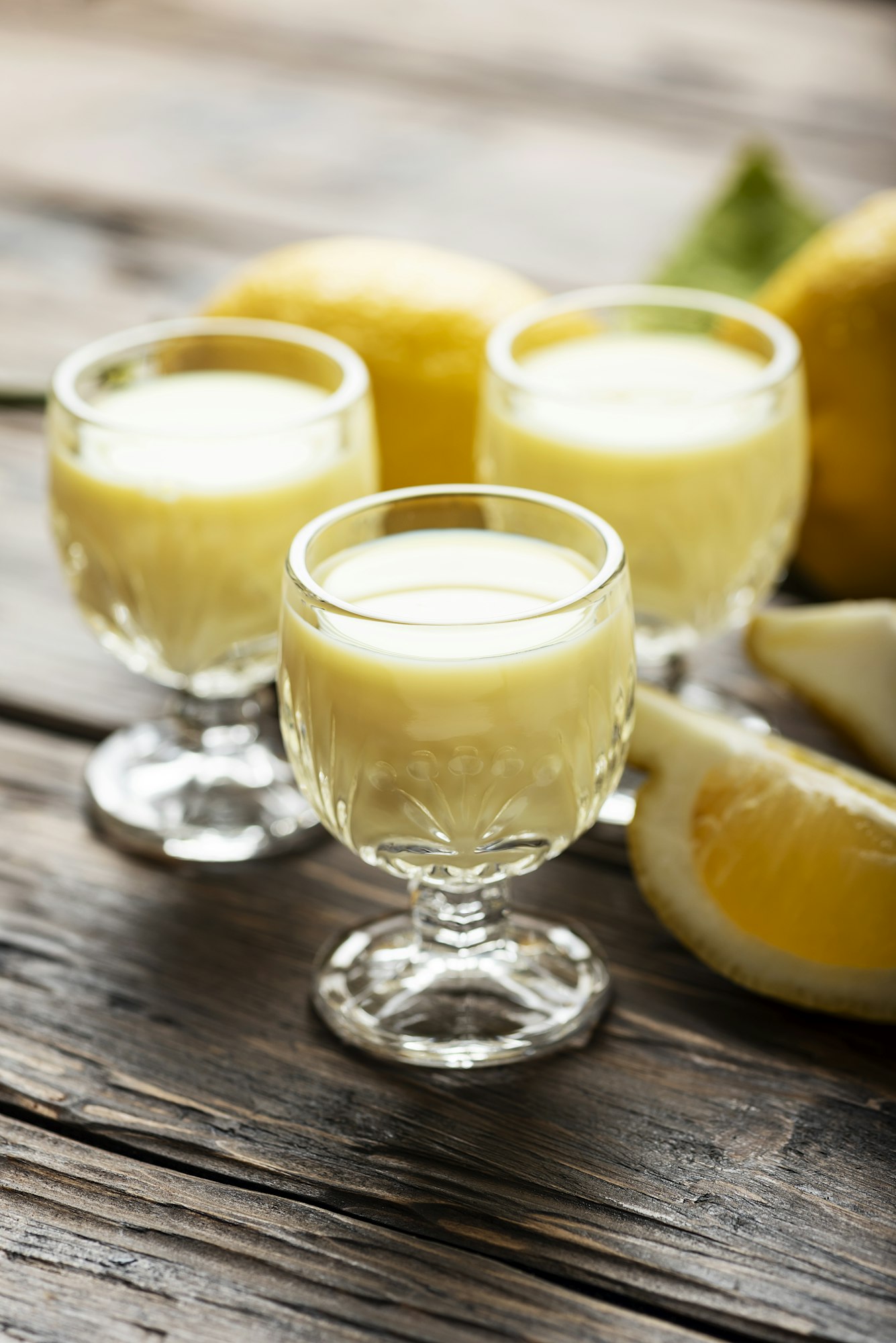 Traditional Italian liguore with lemon