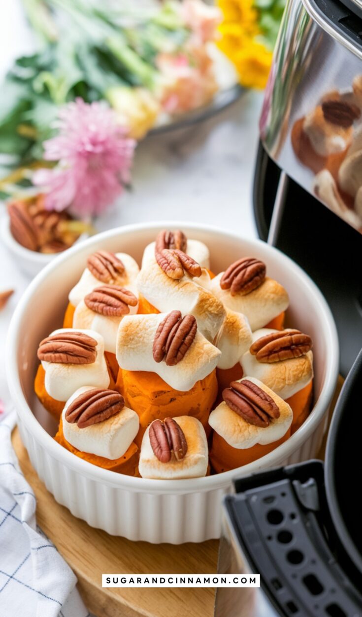 Air Fryer Sweet Potato Casserole Bites