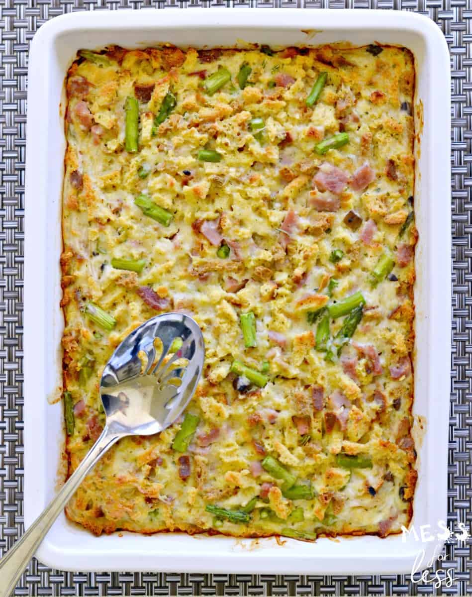 Asparagus and Ham Breakfast Casserole