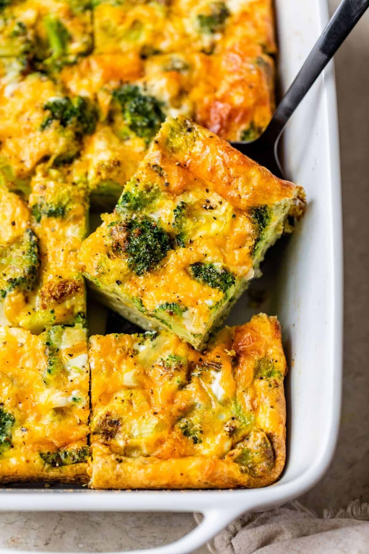 Broccoli Cheddar Egg Bake