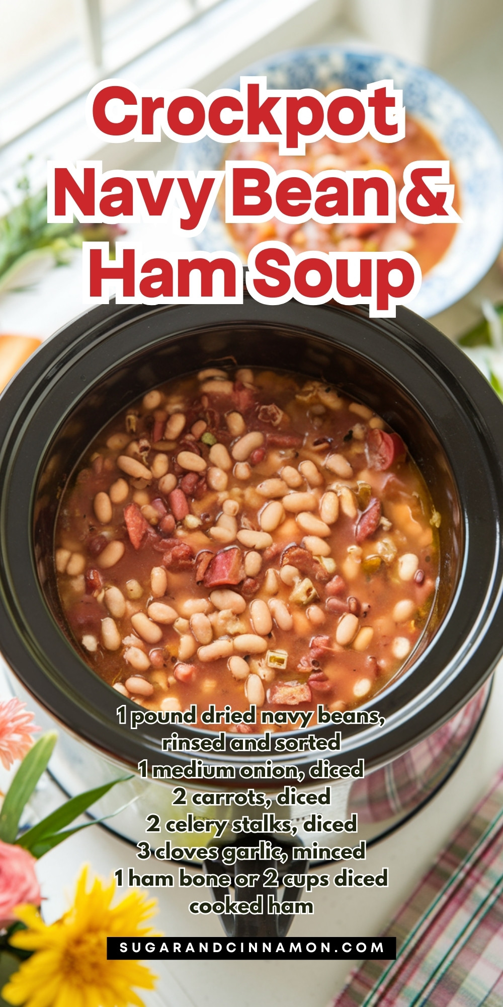 Crockpot Navy Bean and Ham Soup