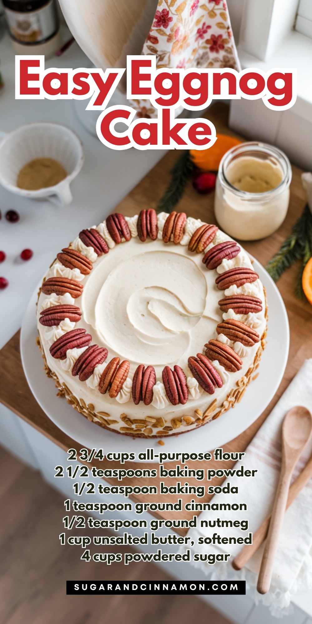 Easy Eggnog Cake