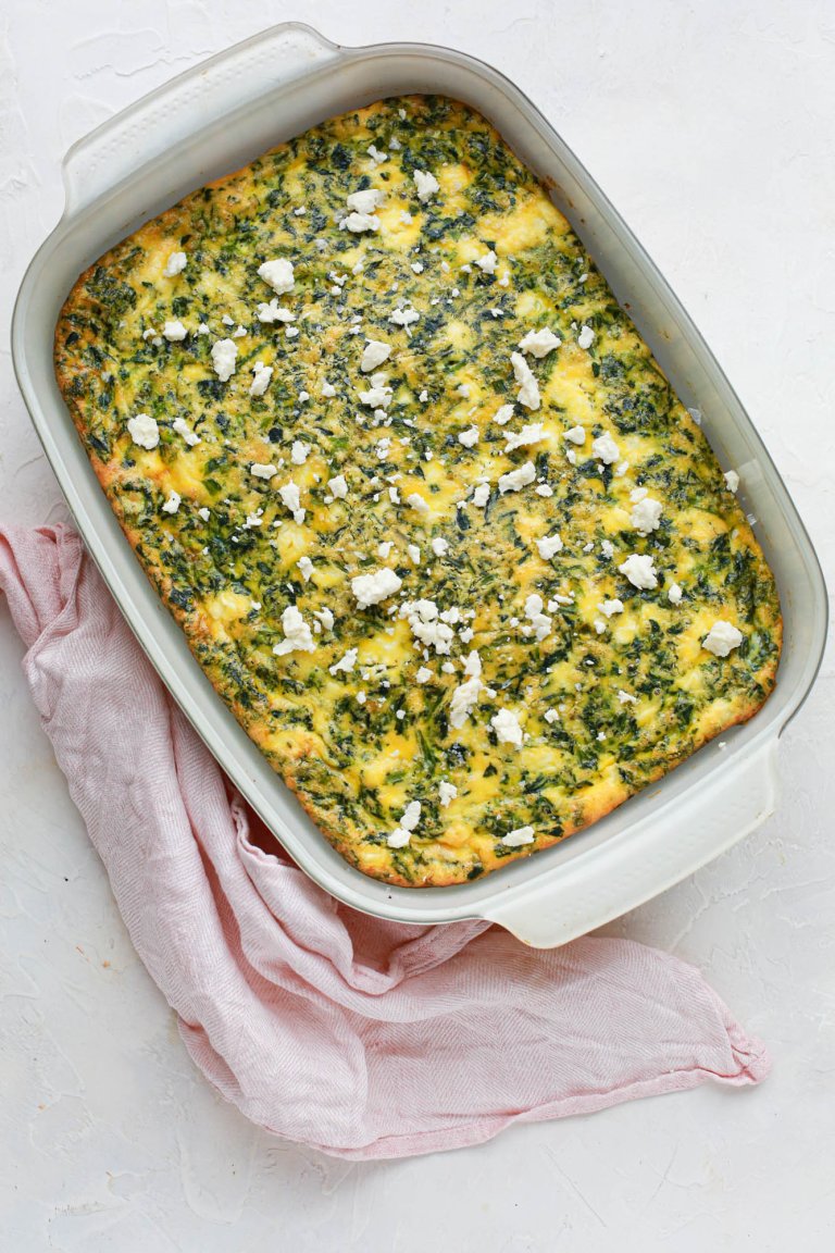 Spinach Feta Breakfast Casserole