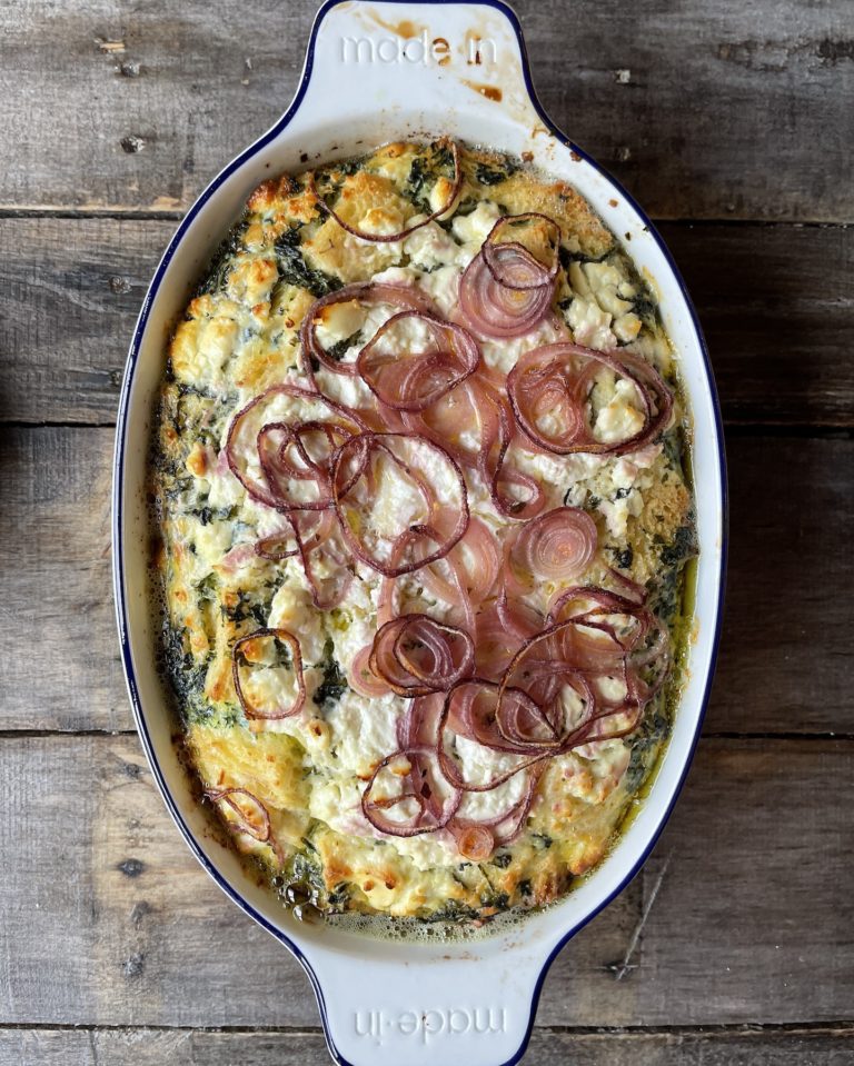 Spinach and Feta Strata
