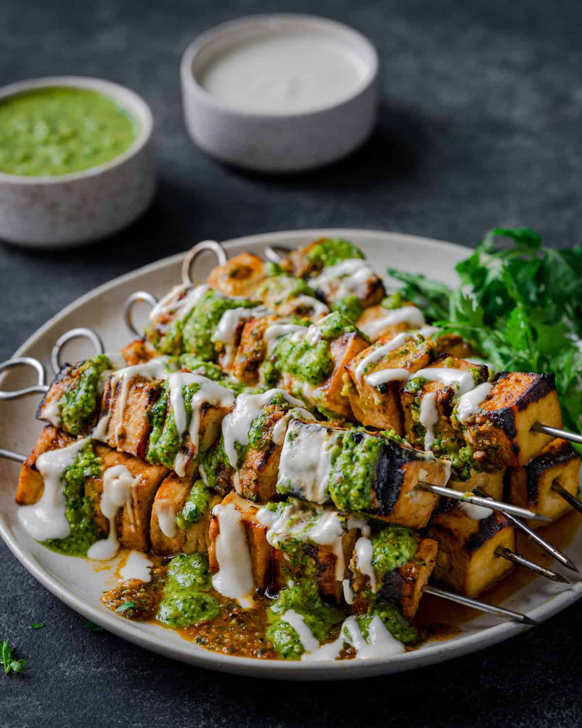 vegan grilled tofu skewers