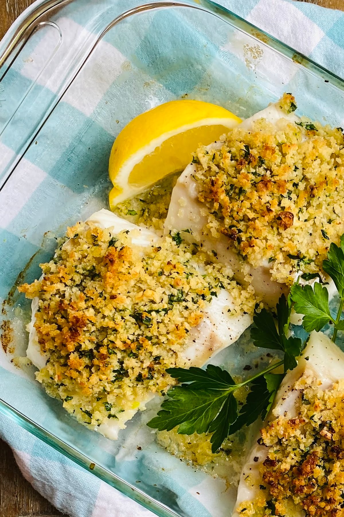 Baked Cod with Herbed Crust