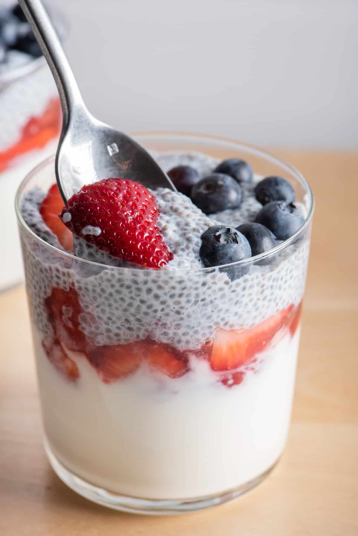 Berry Greek Yogurt Chia Pudding
