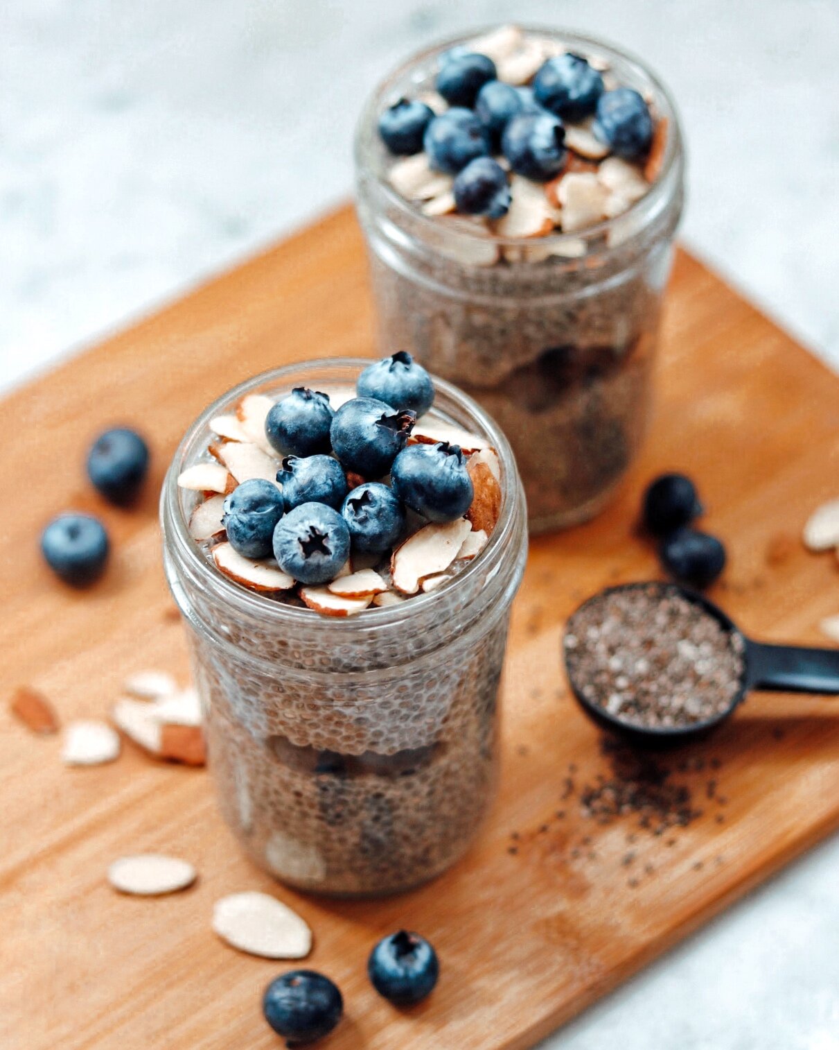 Blueberry Almond Chia Pudding