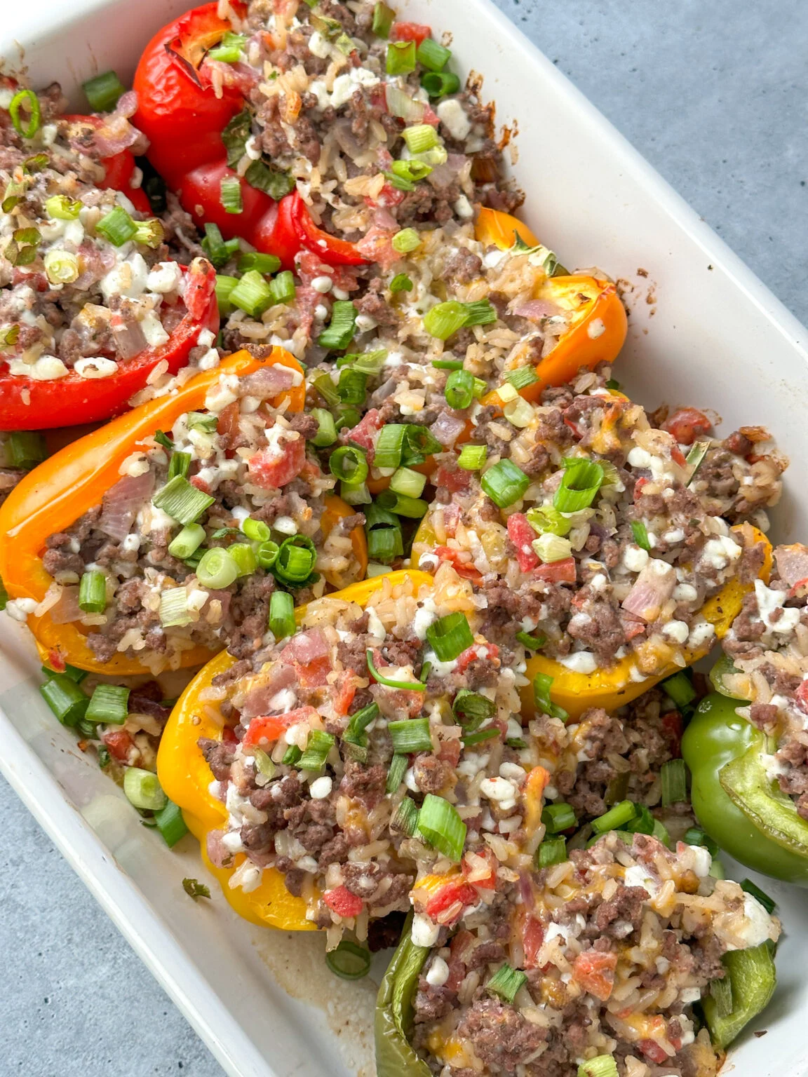 Cottage Cheese and Vegetable Stuffed Bell Peppers