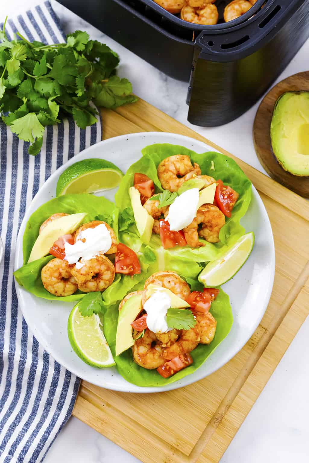Shrimp and Avocado Lettuce Wraps