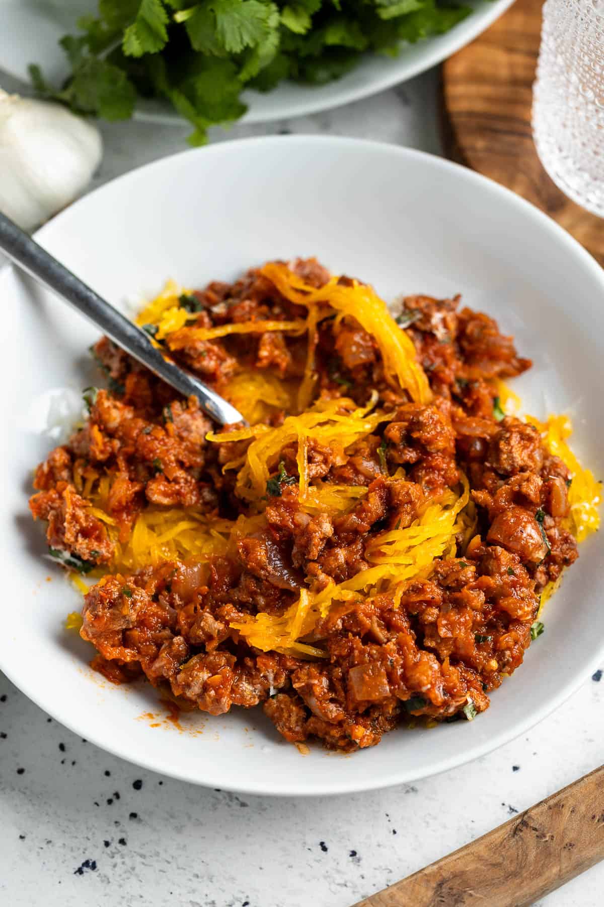 Spaghetti Squash with Turkey Bolognese
