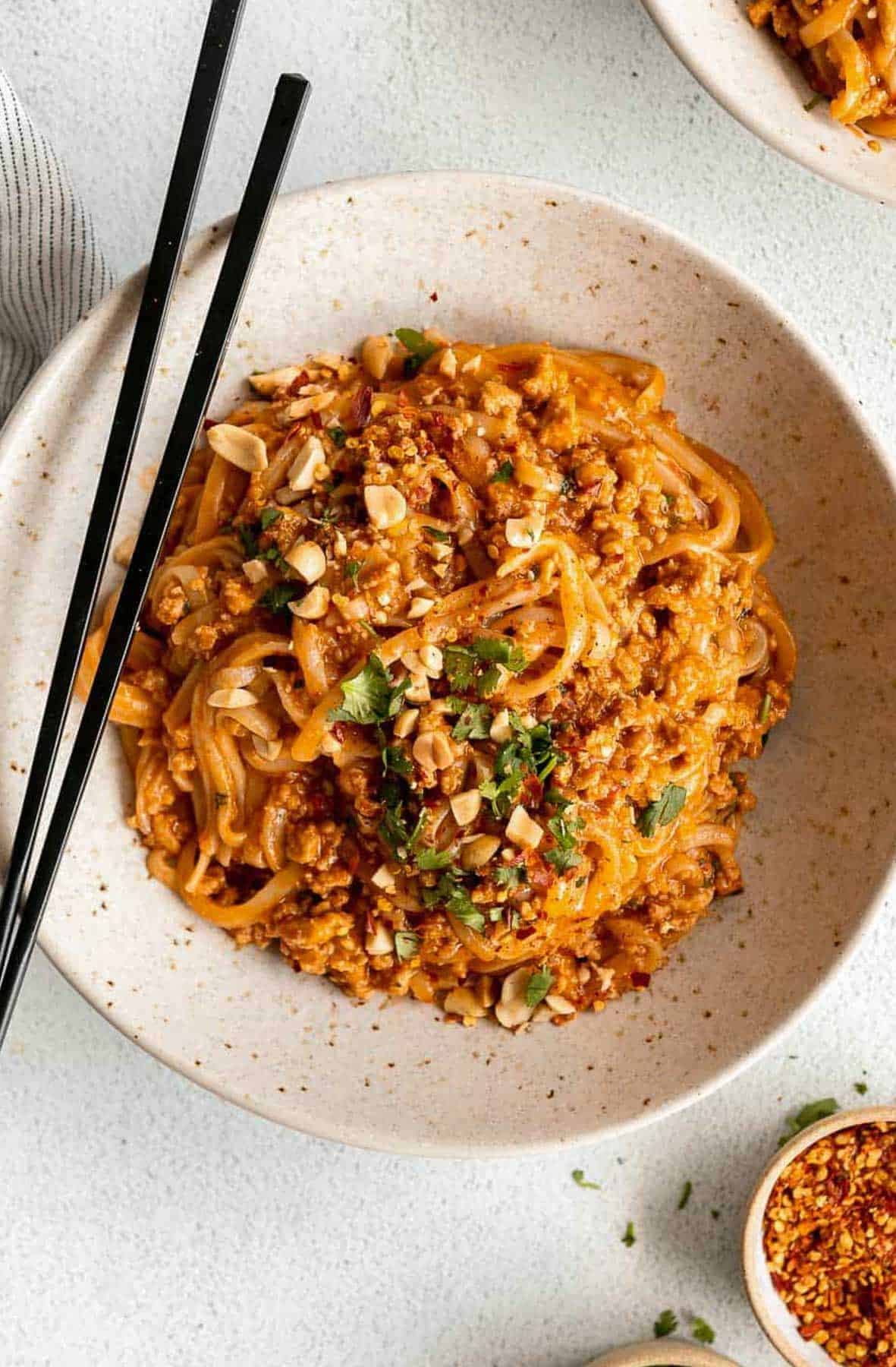 Spicy Peanut Chicken Noodles