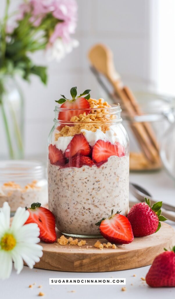 Strawberry Cheesecake Overnight Oats