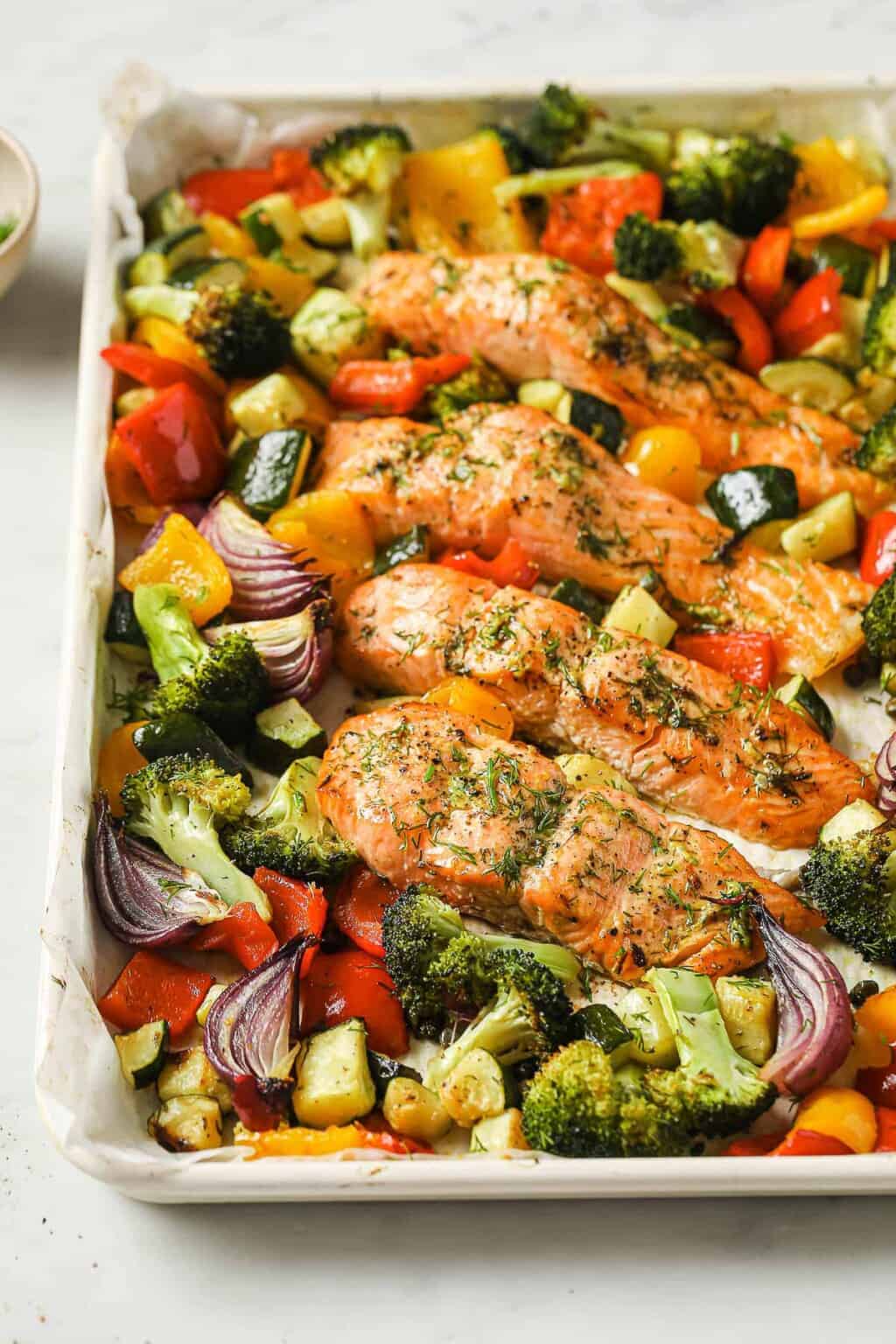 Baked Salmon with Veggies