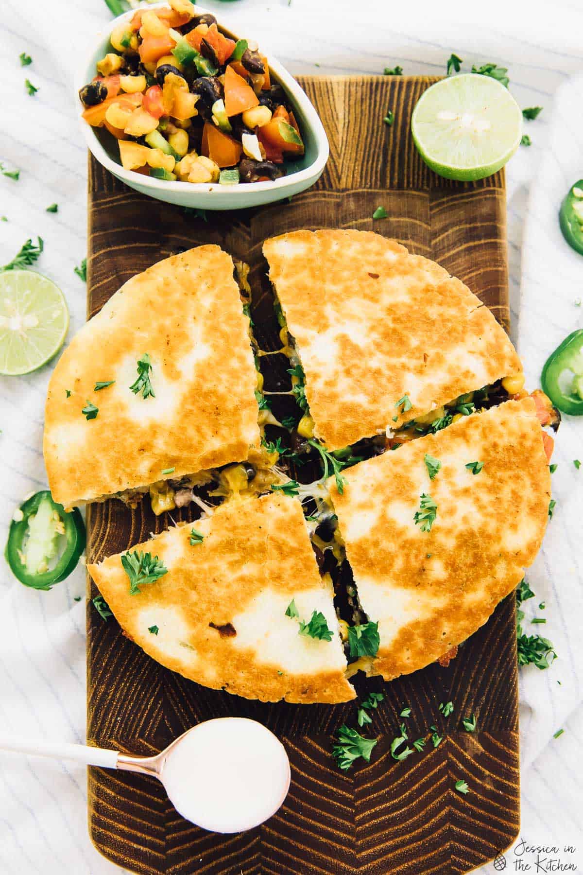 Black Bean and Corn Quesadillas