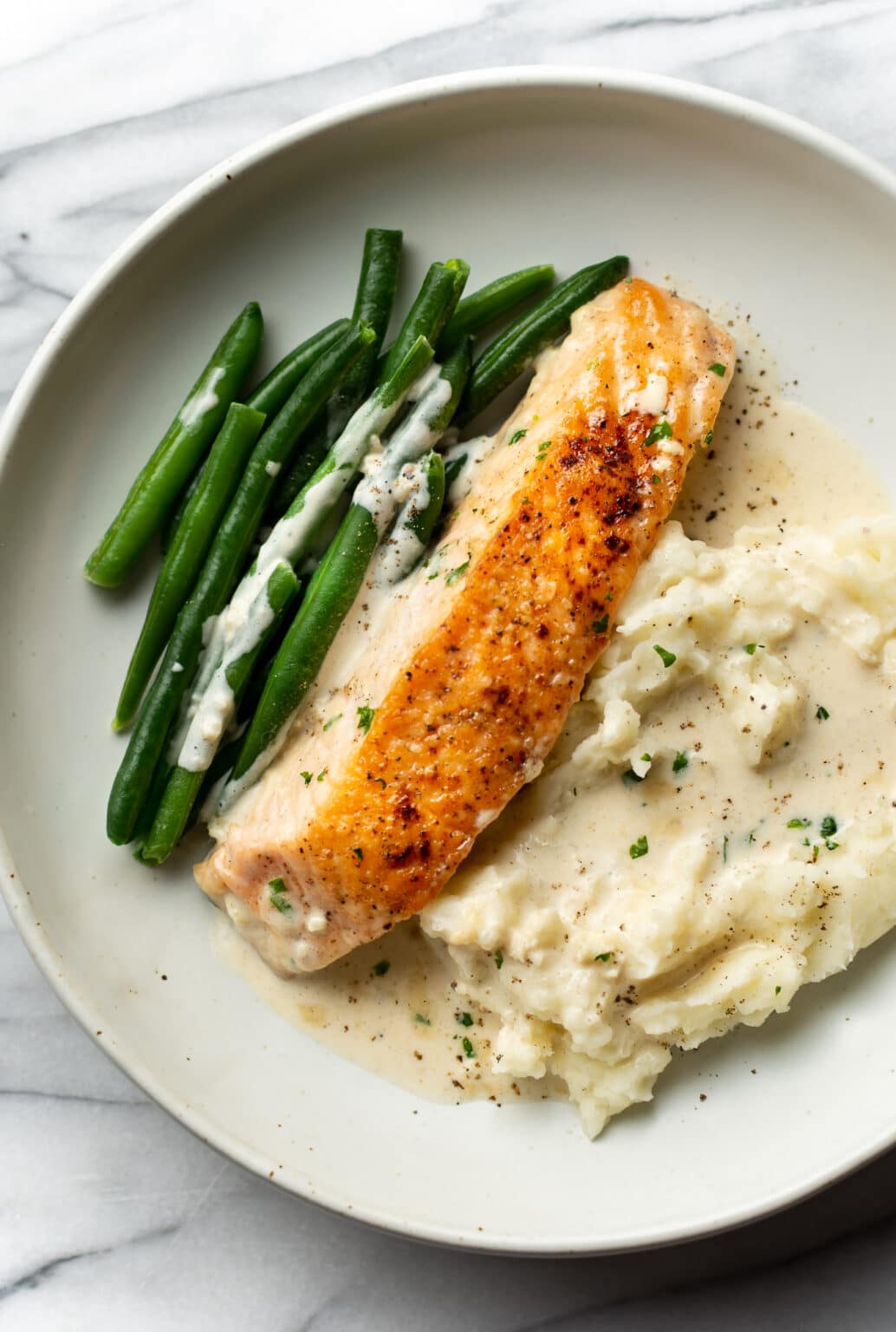 Creamy Garlic Salmon Skillet