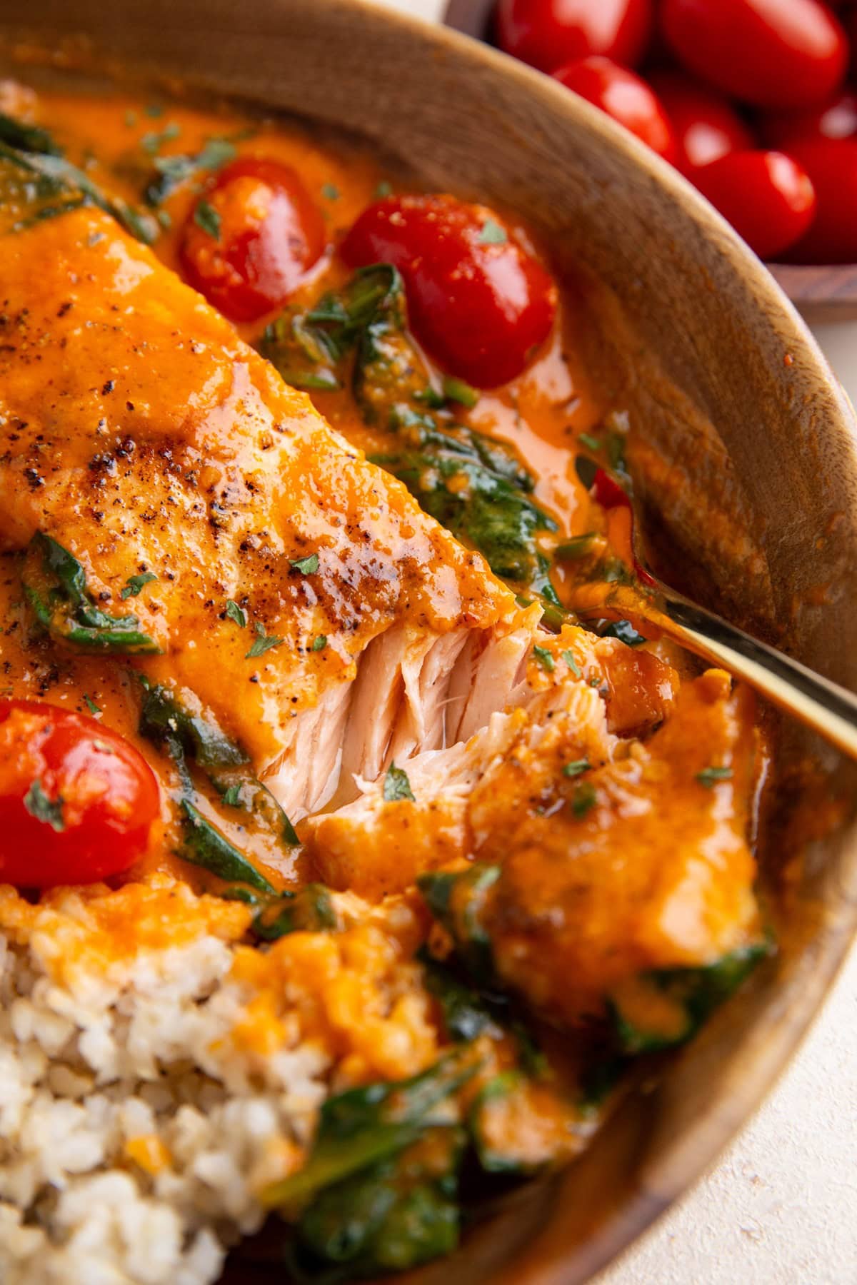 Creamy Roasted Red Pepper Salmon