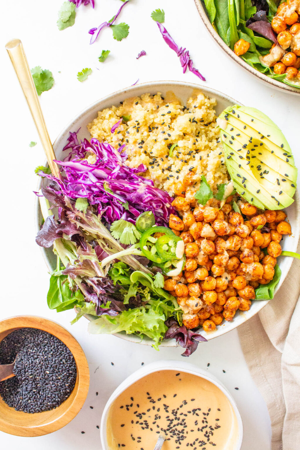 Crispy Chickpea and Quinoa Bowls