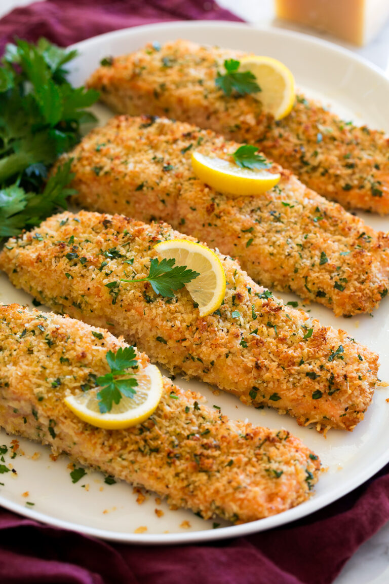 Garlic Parmesan Crusted Salmon