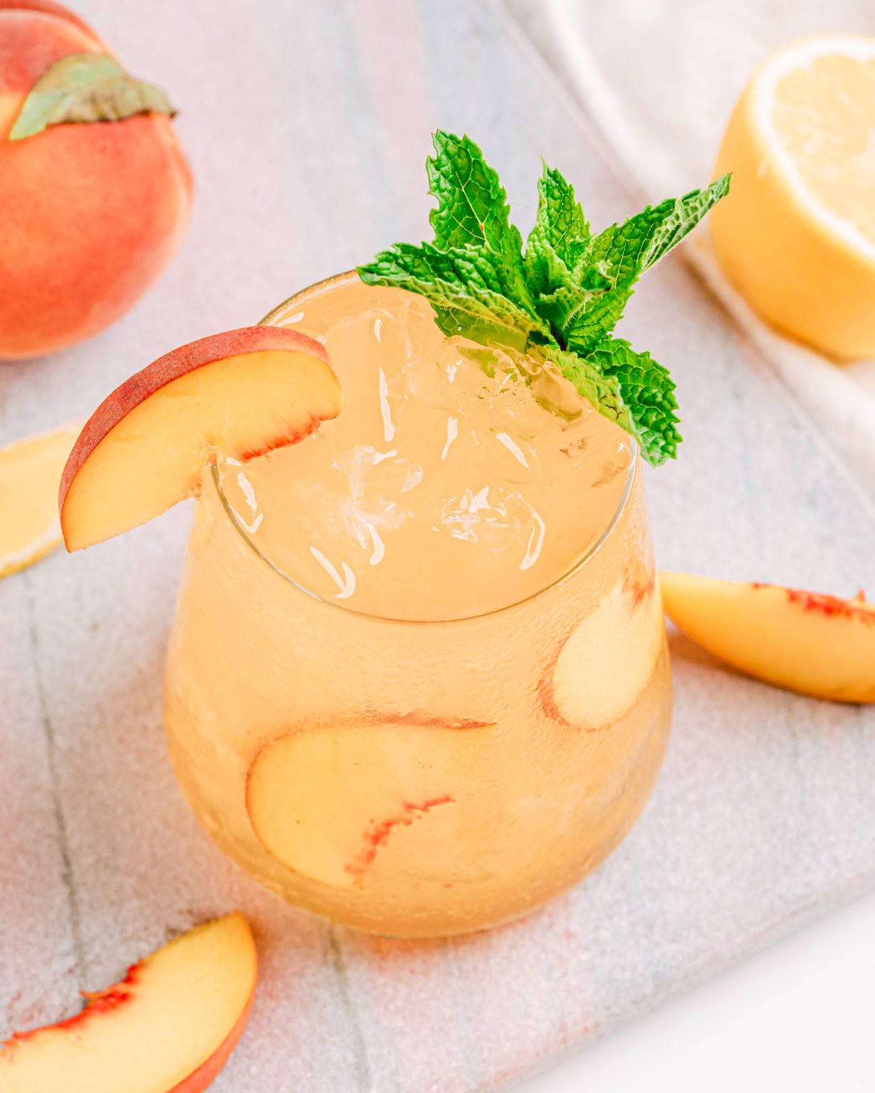 Ginger Peach Whiskey Cooler