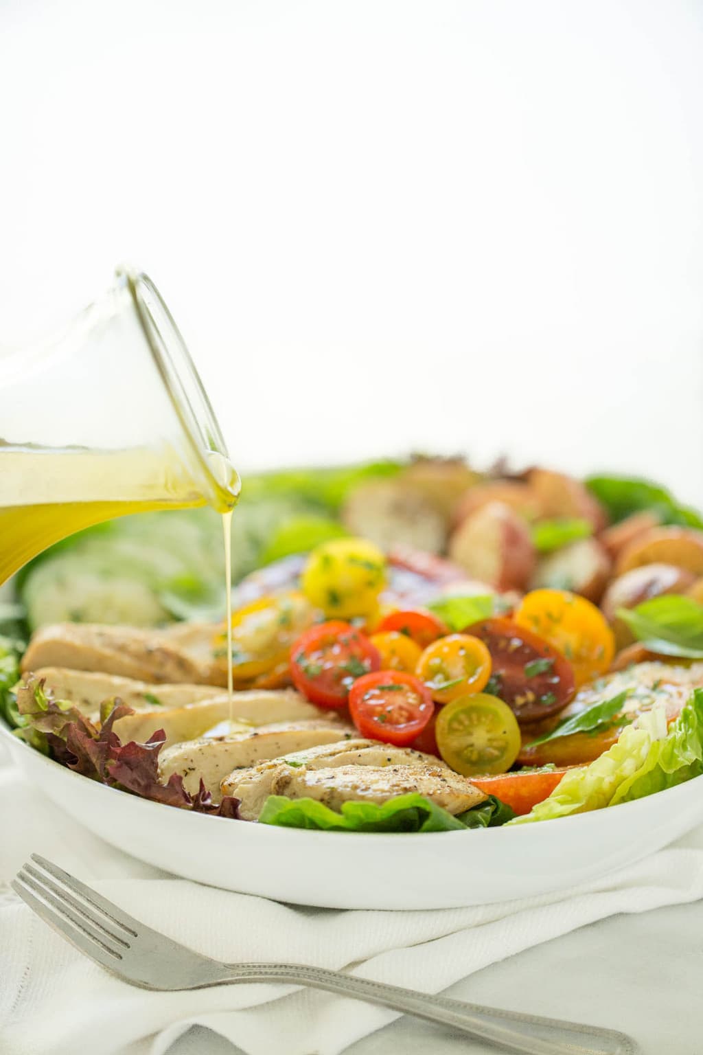 Grilled Lemon Herb Chicken with Cucumber Tomato Salad