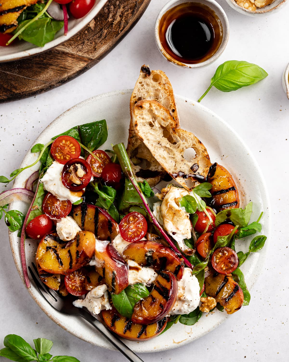 Grilled Peach and Burrata Salad