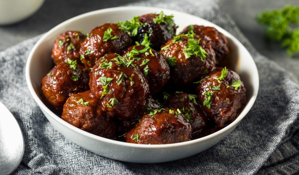 Homemade Barbecue Crockpot Meatballs