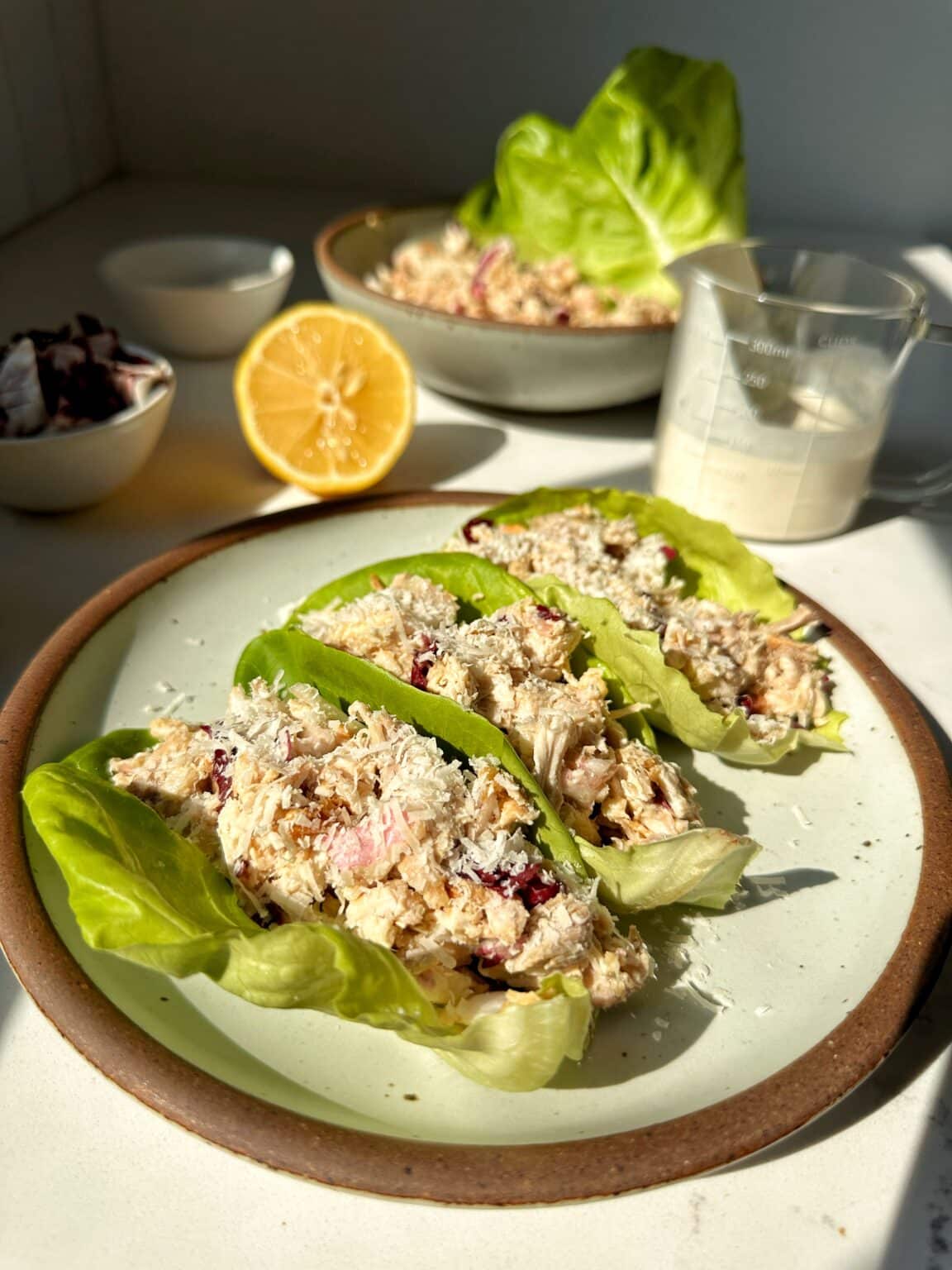 Chicken Caesar Lettuce Wraps