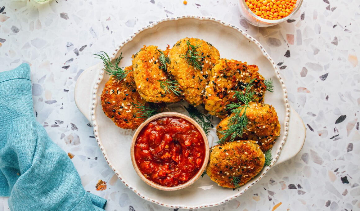 Healthy High Protein Red Lentil patties
