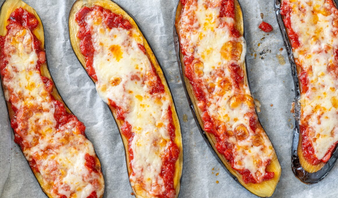 Low carb eggplant pizza