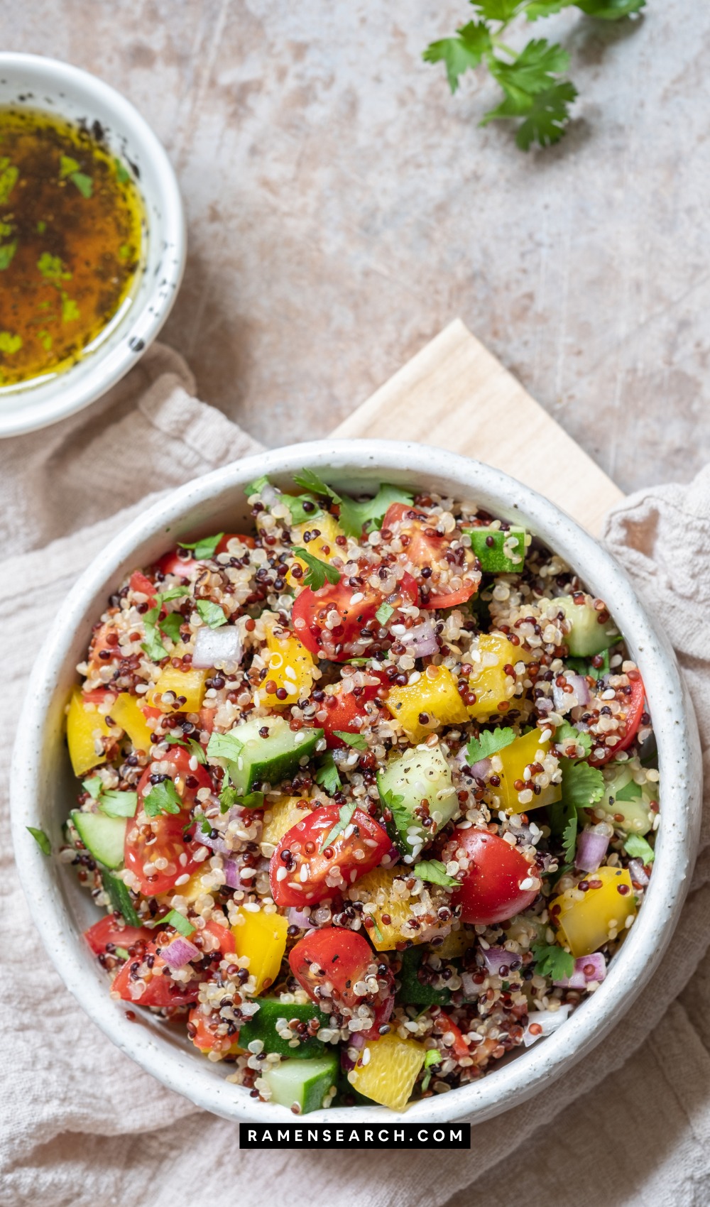 High Protein Quinoa Tabbouleh Salad