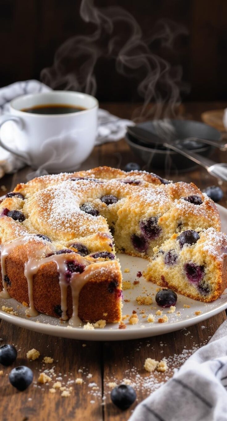 Blueberry Sour Cream Coffee Cake
